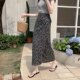 Model real photo pastoral fresh floral hip skirt one-step skirt tied apron beach skirt skirt skirt
