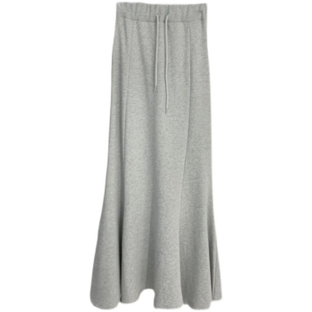South Korea Dongdaemun 2024 Autumn New Fashion Temperature Splitting Strip Loose Loose Tie Croana Tail Skirt High -waist Halway Skirt Female