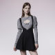 2024 new dark strap skirt for autumn women's high waist A-line skirt Hong Kong flavor