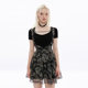 Retro strap skirt for women in spring and autumn sexy skirt waist slim and fluffy skirt short skirt pleated skirt waist tucked skirt
