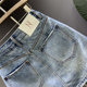 European products 2024 summer new fashionable pocket light blue wash A-line denim skirt temperament simple hip-pack skirt