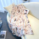 French butterfly printed cotton and linen skirt for women in summer high-end and versatile large styling a-line umbrella skirt drooping long skirt
