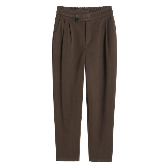 Large size woolen suit pants for women in autumn and winter plus velvet thickened harem pants straight slimming nine-point high waist drooping cigarette pants