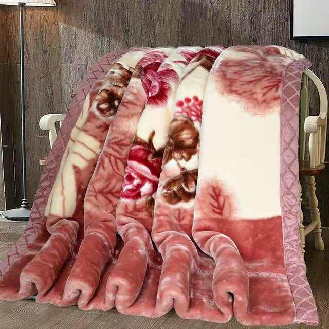 Blanket 2025 new thickened winter double-layer Raschel blanket quilt student dormitory single wedding velvet blanket