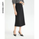 Langzi high waist straight tube slimming one -step skirt French high -level retro skirt female 2024 summer new skirt
