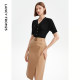 Langzi French thin V-neck knitted cardigan short-sleeved women's spring and summer new high-end inner T-shirt bottoming shirt top