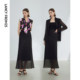 Langzi retro design straight high waist slim skirt for women 2024 summer new high-end temperament skirt
