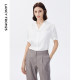 French short -sleeved white shirt shirt summer new inner V -neck top small shirt girl
