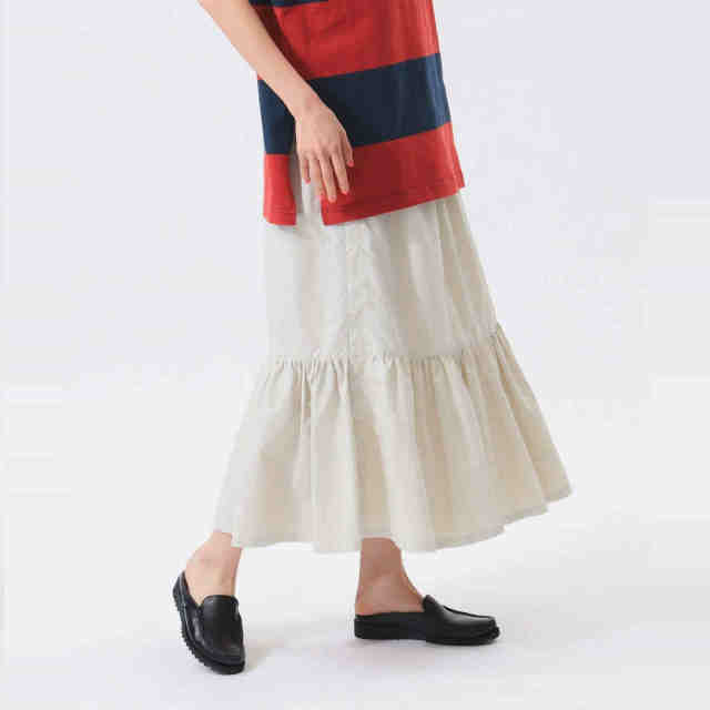 Hiyo BEAMS BOY sports skirt 25SS casual sports side button layered skirt