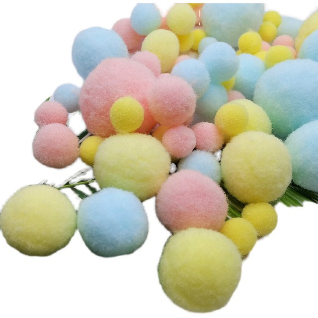 Gradient mixed color high -bullet hair ball DIY velvete creative handmade handmade fur balls kindergarten jewelry material
