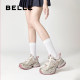 Belle thick-soled dad shoes for women Ouruofeng new product breathable mesh sports shoes height-enhancing casual shoes B2535AM5

