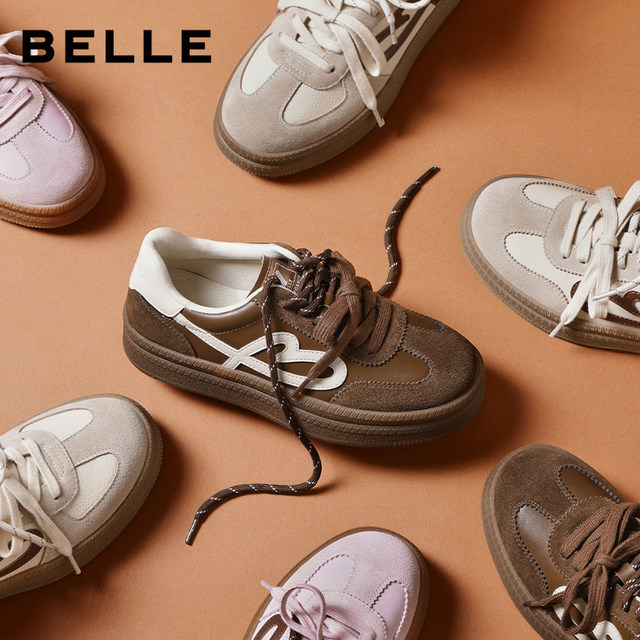 
Belle thick-soled flowing heart cookies retro moral training shoes increased height plus velvet cotton shoes double shoelace casual shoes B2928CM5 pre