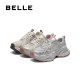 Belle thick-soled dad shoes for women Ouruofeng new product breathable mesh sports shoes height-enhancing casual shoes B2535AM5

