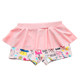 Children's swimsuit girls short-sleeved split suit flat-leg skirt pants boxer shorts girl 2025 new baby swimsuit