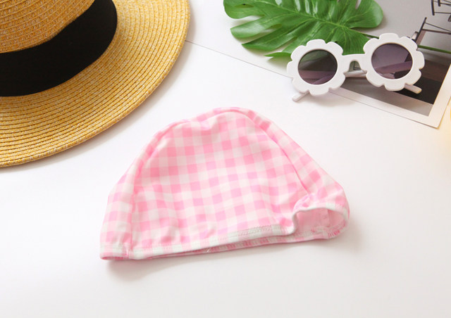 Children's swimsuit girl Korean girl split long -sleeved beach sunscreen princess skirt girl cute powder suit
