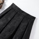 Black high-waisted skirt for women in 2025 spring and autumn slim and versatile A-line skirt small middle skirt fluffy pleated skirt summer