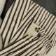 Japanese retro striped textured skirt for women 2025 spring and autumn design high waist slim drooping a-line umbrella skirt
