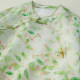 2024 summer new retro slanted placket v-neck skirt for women mid-length cotton and linen printed 7-quarter sleeve dress