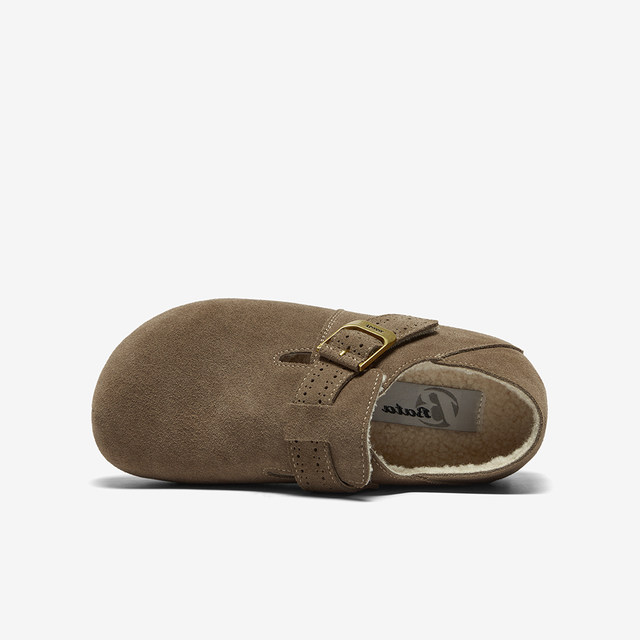 
Ziqi's same style Bata Basque 2025 autumn shopping mall couple's style increased height plus velvet Birkenstock shoes 31502CM5