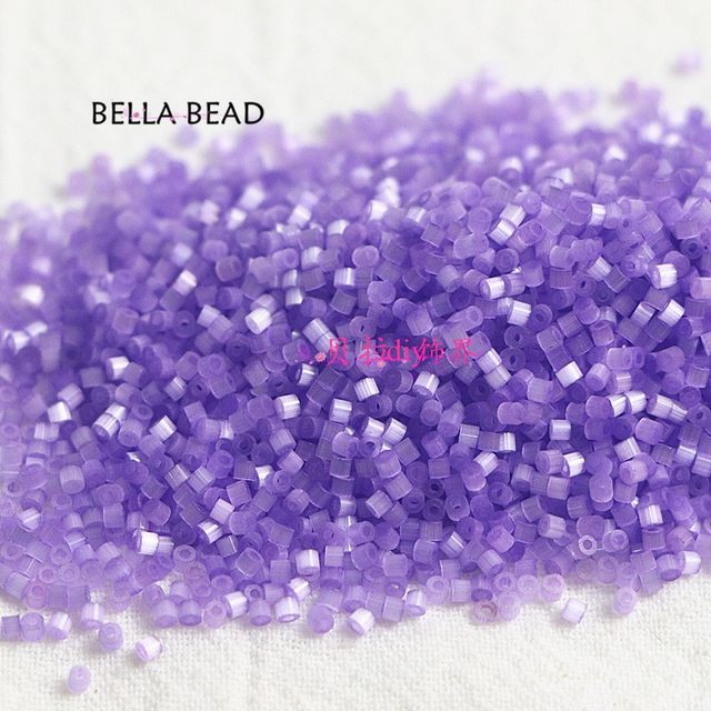 1.6mm Cat's Eye Brushed Antique Beads Glass Shiny White Rice Beads Handmade DIY Bracelet Necklace French Embroidery Material