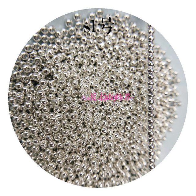 Super high-quality gold, silver and metal electroplated rice beads DIY hand-made beaded material bracelet earring necklace accessories