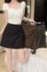 Large size irregular skirt for women, short skirt for summer fat mm slim and versatile high waist design drawstring A-line skirt pants