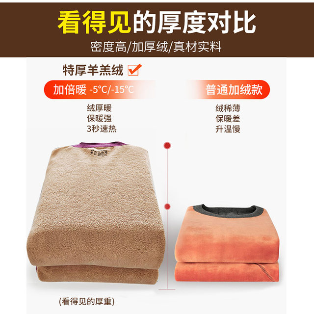 Thermal underwear for the elderly, women's velvet thickening suit, fat mother's turtleneck bottoming shirt plus fat size 200Jin [Jin equals 0.5kg]