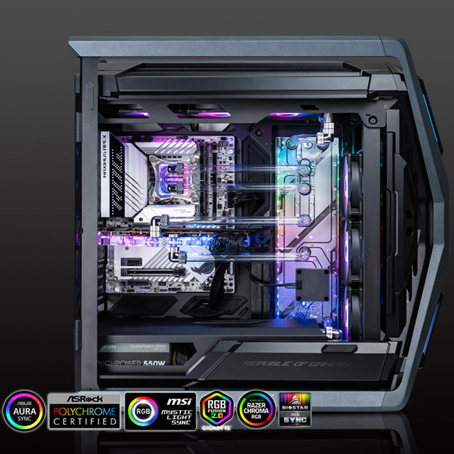 Bitspower rog GR701 chassis split water cooling radiator water channel ...