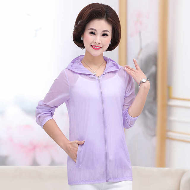 Mom's summer sun protection clothing 2024 new style middle-aged women's thin coat middle-aged and elderly women's sun protection clothing