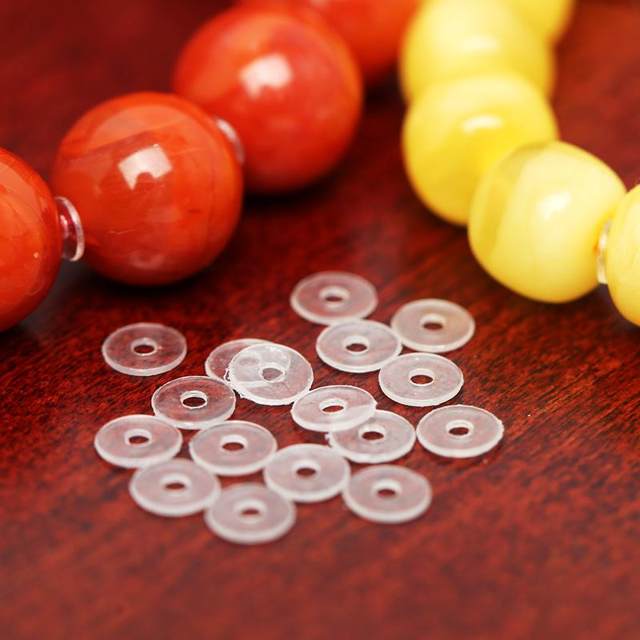Fully transparent ultra-thin silicone spacer Wenwan bracelet crystal bracelet pearl gold anti-wear plastic protective gasket