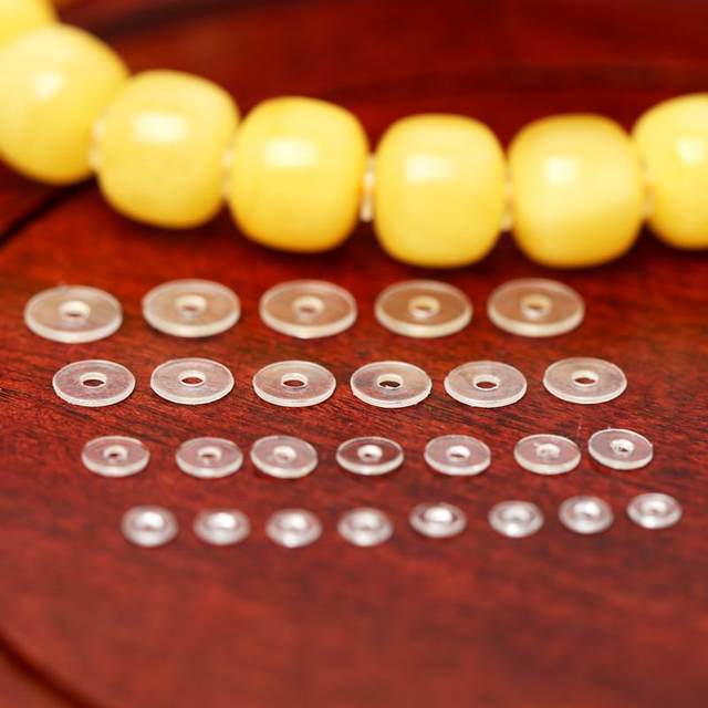 Fully transparent ultra-thin silicone spacer Wenwan bracelet crystal bracelet pearl gold anti-wear plastic protective gasket