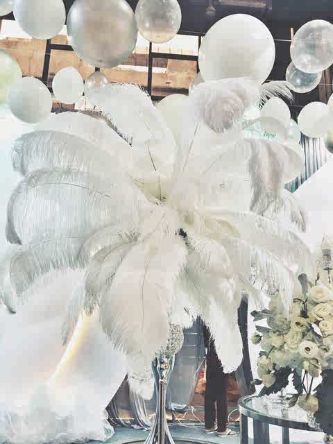 DIY jewelry imported ostrich feathers multicolor wedding feathers road banquet table flower jewelry performance props feathers