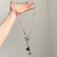Retro old star tassel long necklace for women's bohemian niche sweater chain sweet and cool versatile accessories