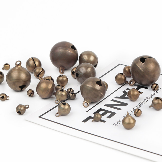 Pure copper size bell DIY handmade retro bronze dog bell pet pendant hair accessories material bag accessories accessories