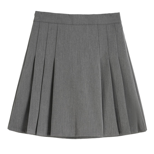 Large size fat MM black suit skirt for women in autumn and winter new pear-shaped body with hips and high waist A-line pleated skirt