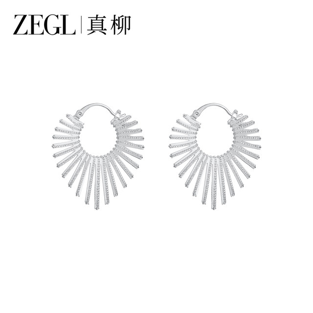 ZEGL Zhenliu Heart Holiday Earrings Women's Exaggerated Earrings Niche Unique Earrings High-end Large Earrings New Hot Style