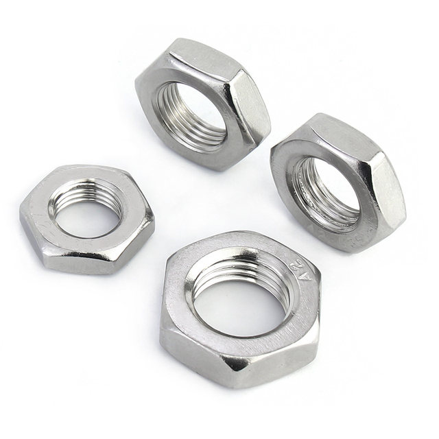 Jinchao 304 stainless steel hexagonal thin nut 316 thin nut flat thin nut M3M4M5M6M8M10M12M20