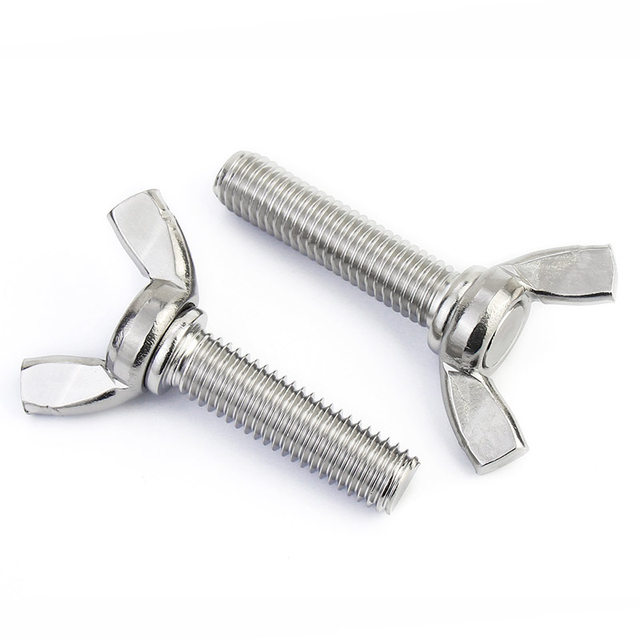 304/201/316 stainless steel butterfly screw butterfly type ramrod ingot hand screw bolt M3M4M5M6M8M10