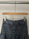 European and American street trend retro old female style anti -walking high -waisted denim skirt short skirt
