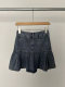 European and American street trend retro old female style anti -walking high -waisted denim skirt short skirt
