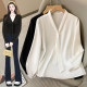 White chiffon bow shirt women's long-sleeved summer thin style large size fat MM200Jin [Jin equals 0.5 kg] design sense professional top
