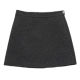 Gray woolen short skirt, large size a-line skirt, women's autumn and winter black hip-covering culottes, woolen versatile and slimming