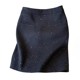 Thin shiny sequin wool skirt for women in autumn and winter large size high waist slim A-line hip skirt slit straight middle skirt