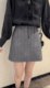 Iron diamond short skirt large size A-line skirt autumn and winter wool high waist slim hip cover skirt cover hips small fragrance skirt pants