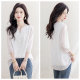 Silk Cypress Stripe Shirt 2025 Spring New Women's Lace Spliced ​​Temperament Commuting Fashion Seven-Cross Sleeve Top