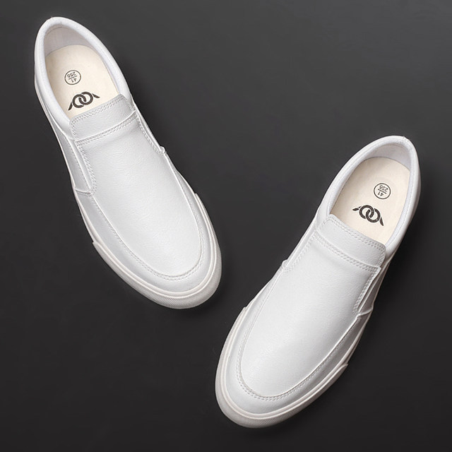 Men's shoes, trendy shoes, summer casual shoes, leather shoes, lazy people pedal versatile Korean style trendy shoes, men's breathable foot cover