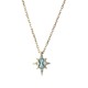 
<Ren Haixing Mang>Sarman light luxury retro blue topaz necklace silver gold-plated collarbone chain exquisite gift for women