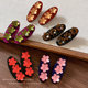 Cute colorful flower hair clip for women 2025 new high-end side forehead bangs hair clip hair clip exquisite hair accessories