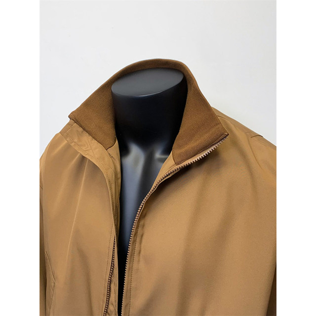 
High-end men's thin short flight jacket 2025 autumn stand collar baseball uniform windproof casual work jacket
