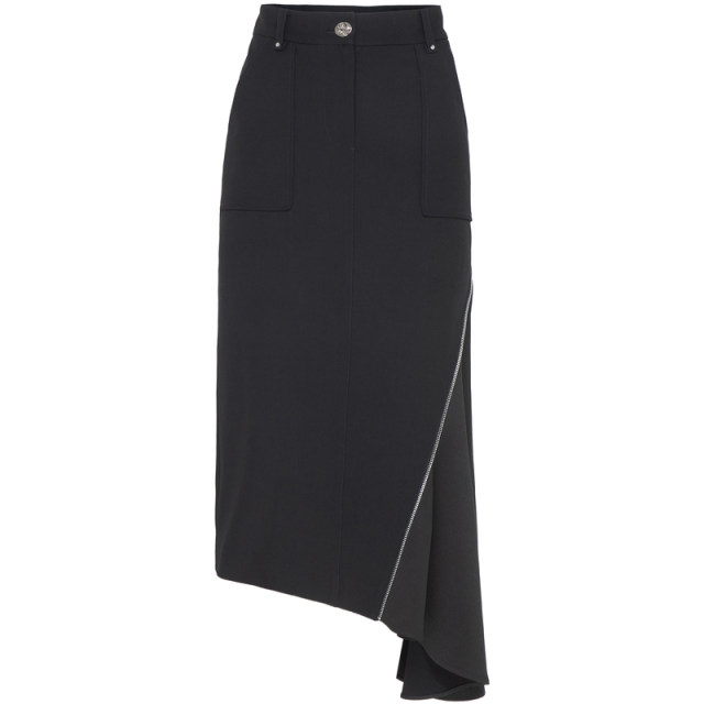 HGENTEEL Lotus Women's Clothing Asymmetrical and Neat Straight Cool Skirt GCD35700560
